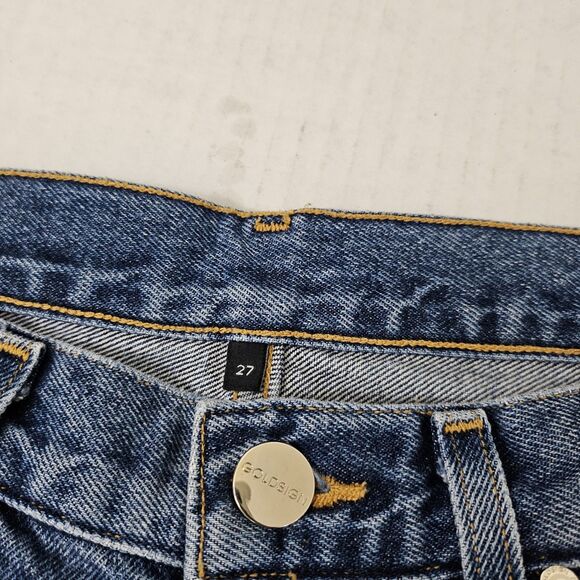 Goldsign Jeans Womens 27 Blue The Relaxed Straight Leg High-Rise Ankle Crop - Picture 4 of 12